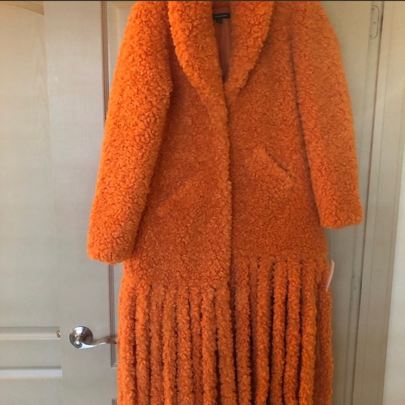 INC INTERNATIONAL CONCEPTS FRINGE COAT -SZ L NWT‼️ GENUINE HOT HARD TO FIND - Picture 4 of 6